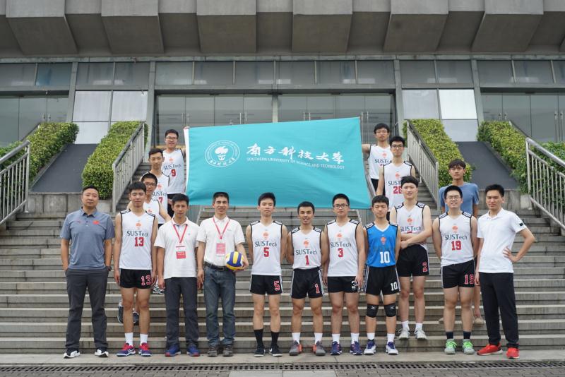 我校男子排球队首次代表学校出战广东省大学生运动会